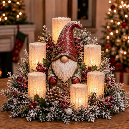 Lighted Christmas Candle Centerpiece – image 5