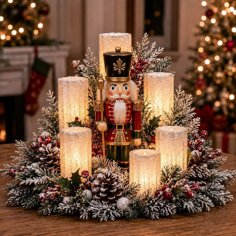 Lighted Christmas Candle Centerpiece – image 7