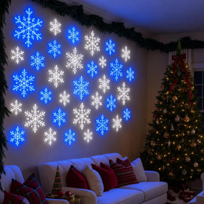 Stick-On LED Snowflake Wall Lights – image 1