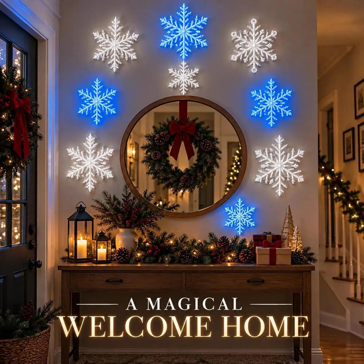 Stick-On LED Snowflake Wall Lights – image 3
