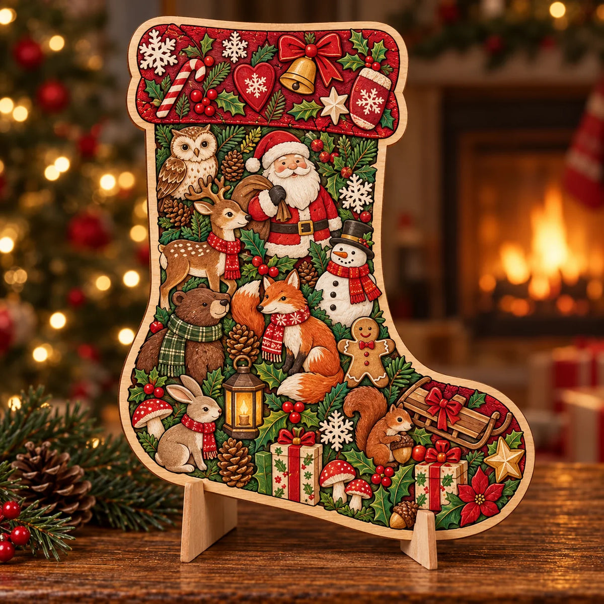 Christmas Keepsake Wooden Puzzle Ornament for Family Traditions – image 2