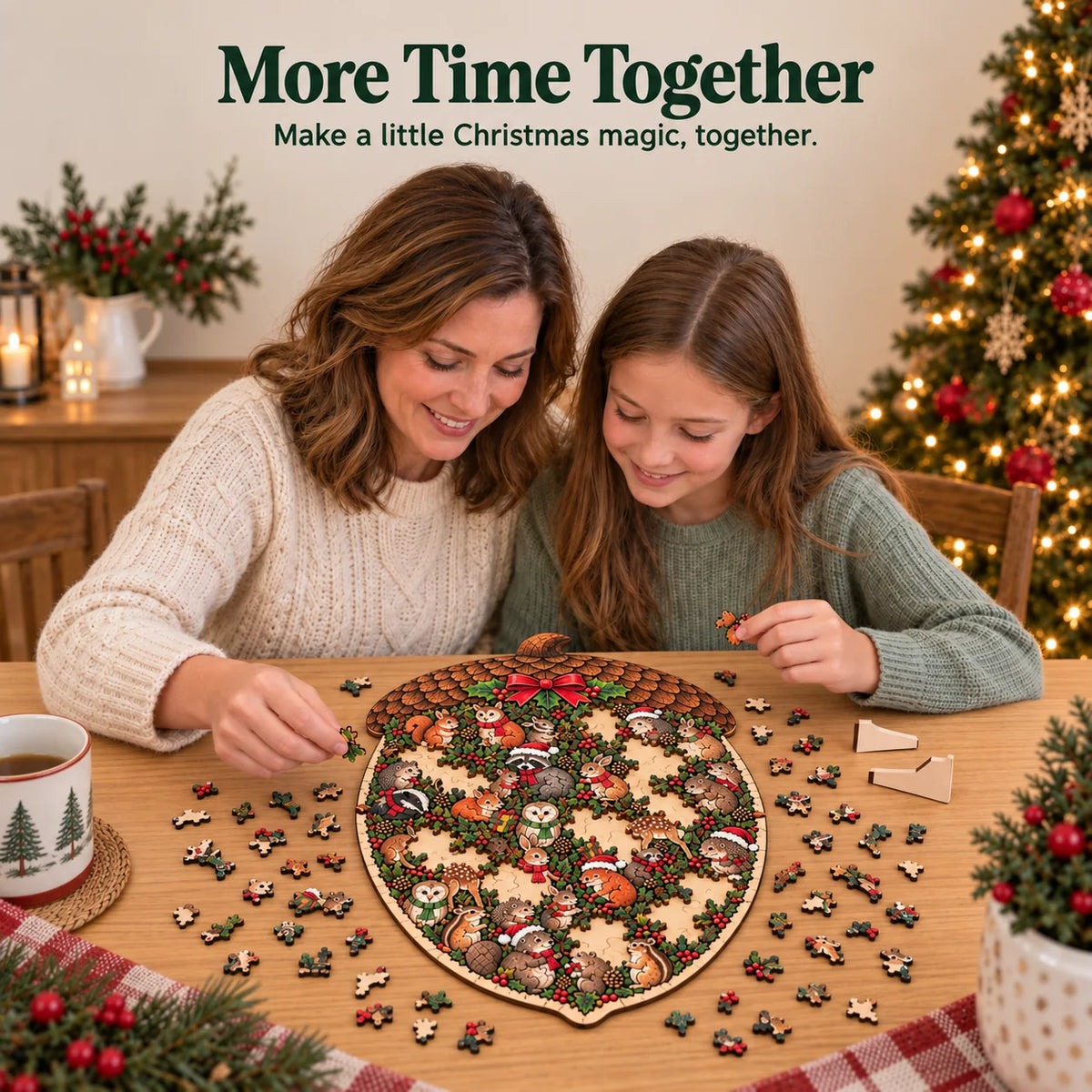 Christmas Keepsake Wooden Puzzle Ornament for Family Traditions – image 10
