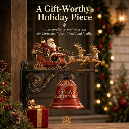 Santa Sleigh and Reindeer Bell for Festive Door and Outdoor Décor – image 2