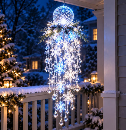Cascading LED Christmas Porch Light with Crystal Drop Details – image 11