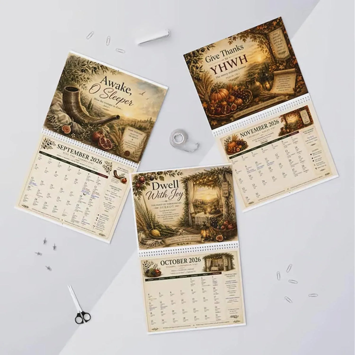 2026–2027 Hebrew Holiday and Shabbat Wall Calendar – image 2