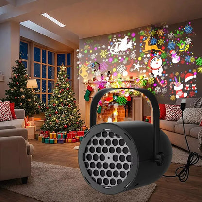 USB Christmas Projection Light in Black or White Housing – image 1
