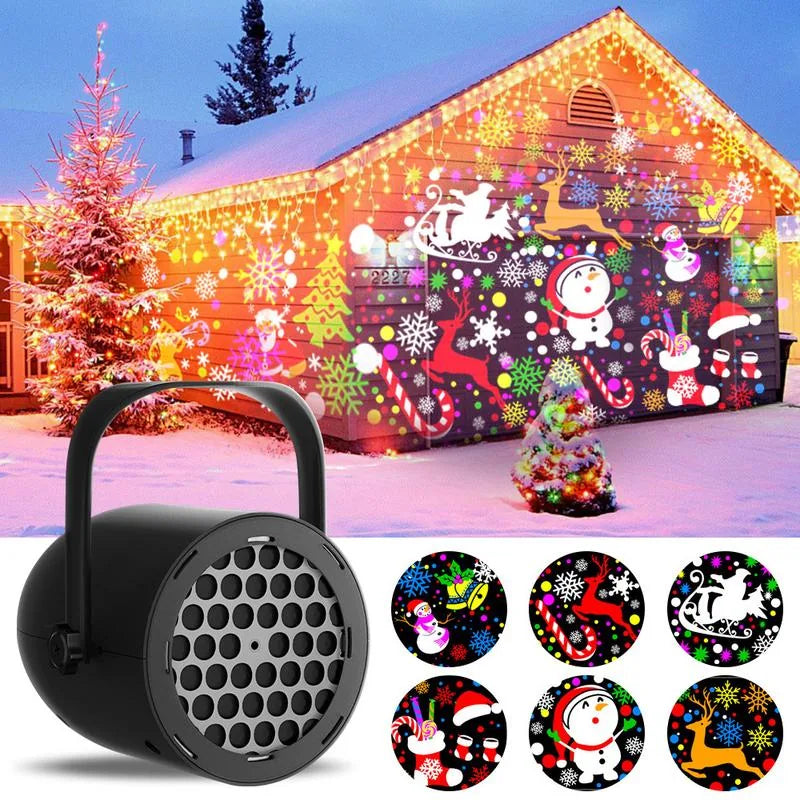 USB Christmas Projection Light in Black or White Housing – image 4