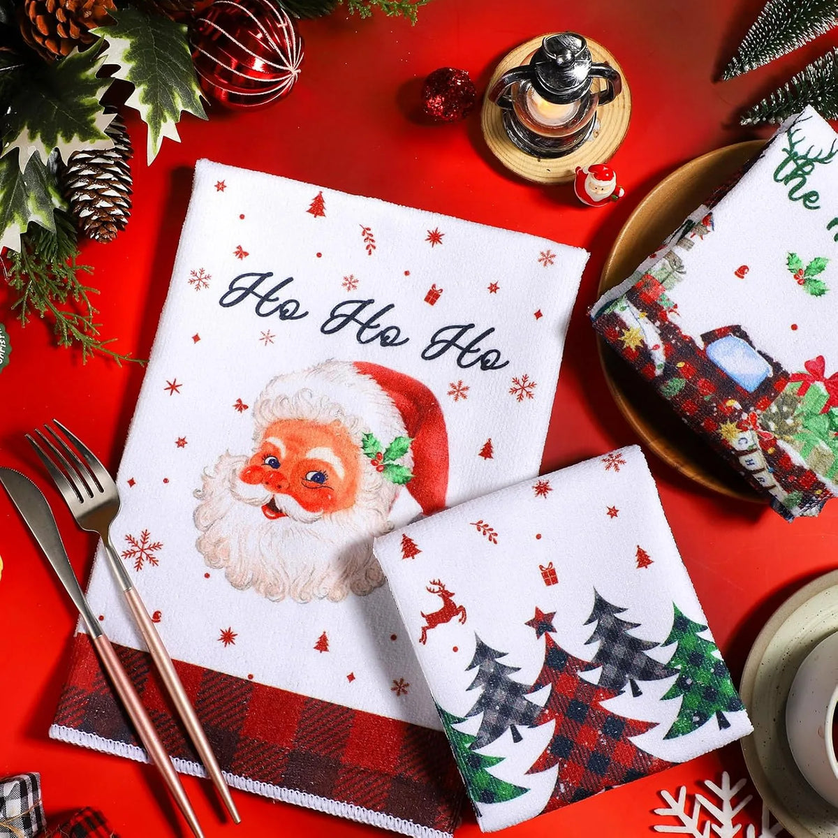Christmas Kitchen Towel Set in Festive Prints – image 6