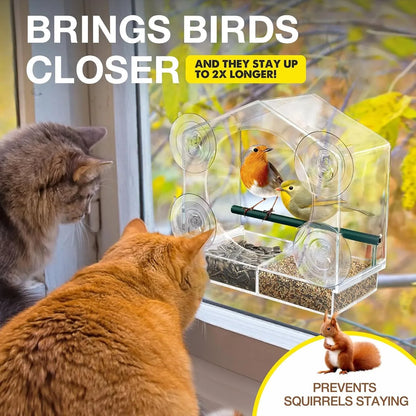 Clear Window Bird Feeder for Close-Up Backyard Watching — view 3