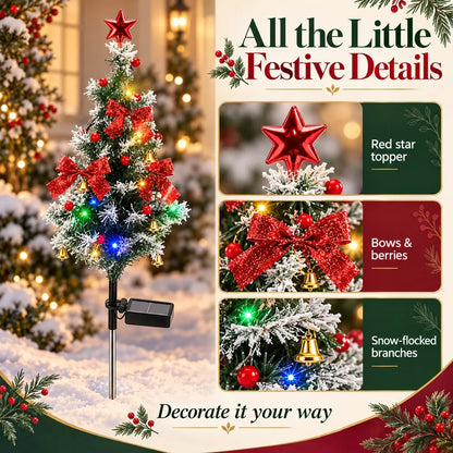 Solar Christmas Tree Stake Light for Garden and Pathway Displays — view 1