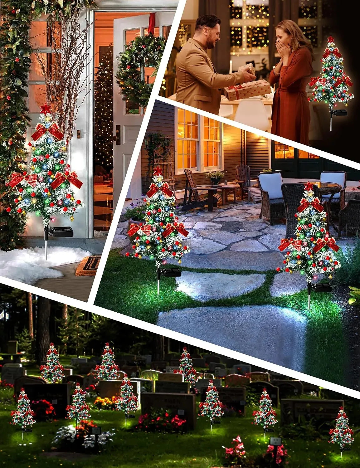 Solar Christmas Tree Stake Light for Garden and Pathway Displays — view 5