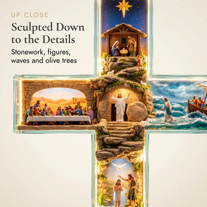 Illuminated Acrylic Biblical Story Cross for Indoor Display — view 4