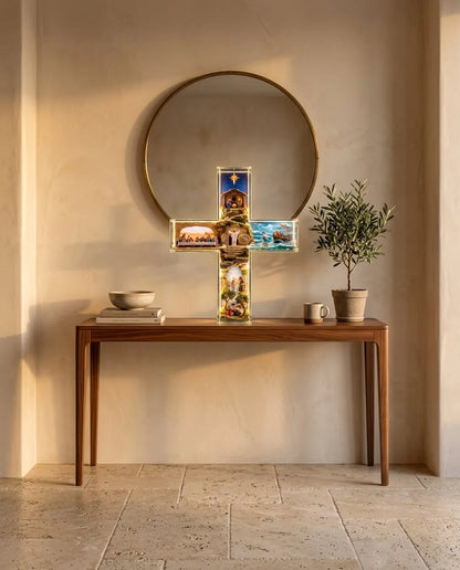 Illuminated Acrylic Biblical Story Cross for Indoor Display — view 10