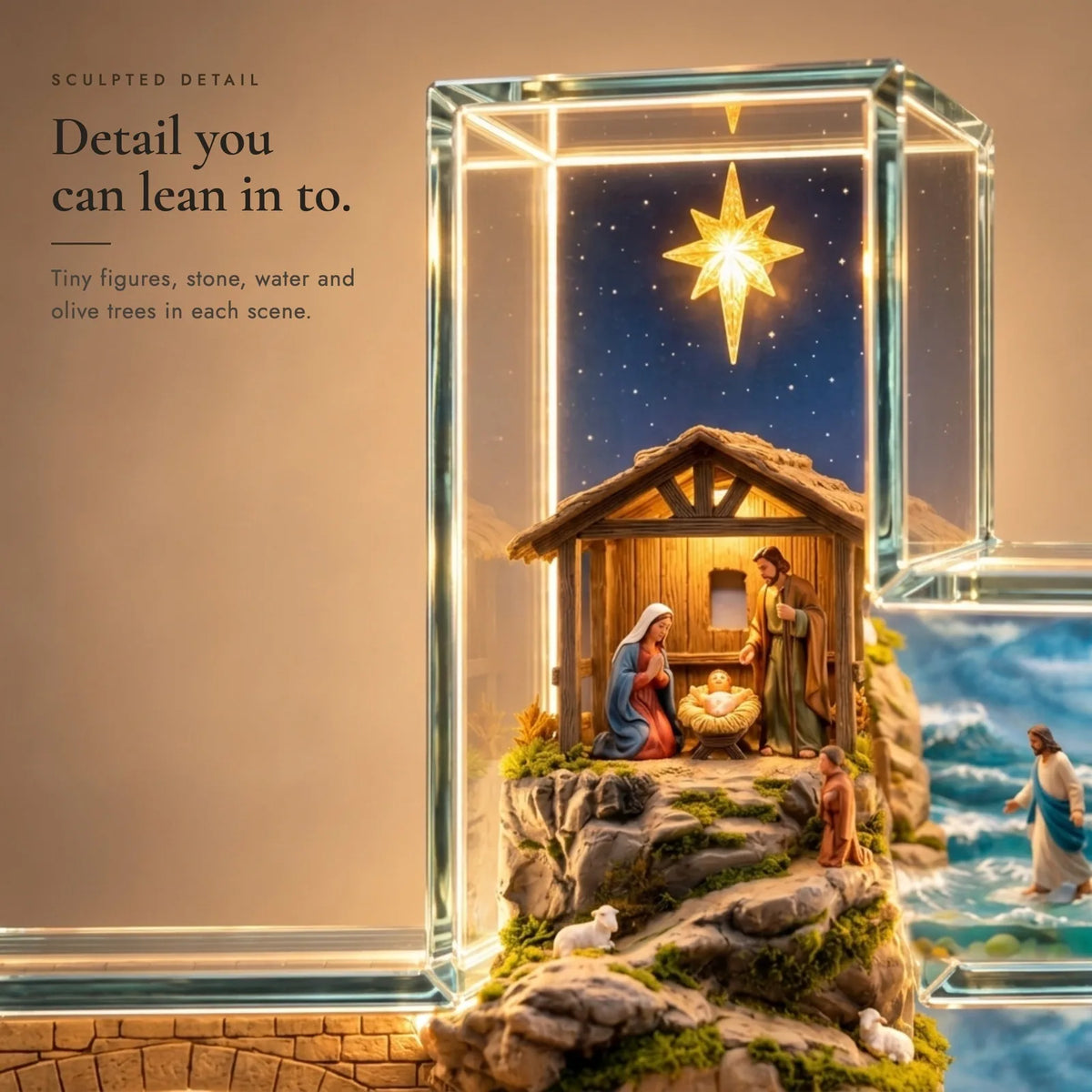 Illuminated Acrylic Biblical Story Cross for Indoor Display — view 11