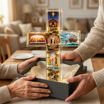 Illuminated Acrylic Biblical Story Cross for Indoor Display — view 14